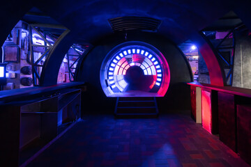 Cyberpunk style indoor industrial environment © onlyyouqj