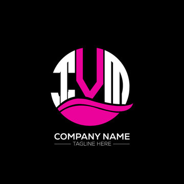 TVM logo monogram isolated on circle element design template, TVM letter logo design on black background. TVM creative initials letter logo concept.  TVM letter design.