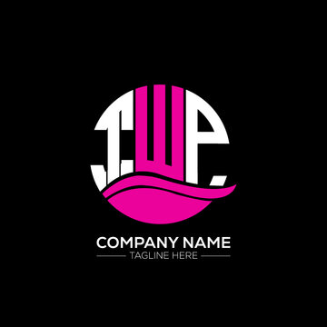 TWP logo monogram isolated on circle element design template, TWP letter logo design on black background.TWP creative initials letter logo concept.  TWP letter design.