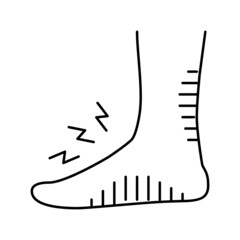 Fototapeta na wymiar diabetic foot care line icon vector illustration