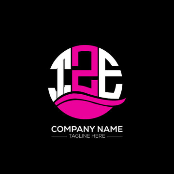 TZE logo monogram isolated on circle element design template, TZE letter logo design on black background.TZE creative initials letter logo concept.  TZE letter design.