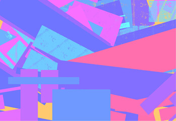 Multicolored abstract geometric grunge background