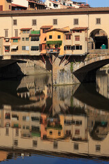 Fototapeta na wymiar Ponte Veccio in the sunset, Florence, Tuscany, Italy, Europe