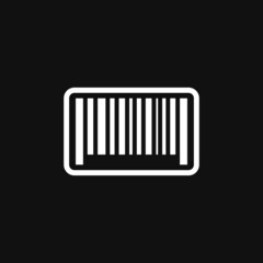 Barcode icon on grey background