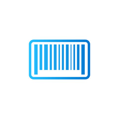 Barcode vector icon with gradient