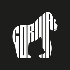gorilla logotype vector, editable and used for corporate or company logo © Al