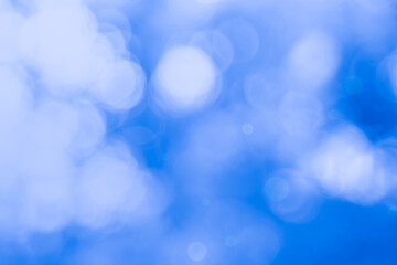 Abstract blurry blue color for background, Blur festival lights outdoor celebration and blue bokeh focus texture decorative design elegant for winner.