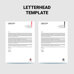 Minimal letterhead design template with two color variations