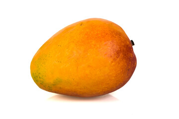 View on a mango on white background