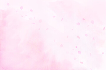 桜色の水彩背景