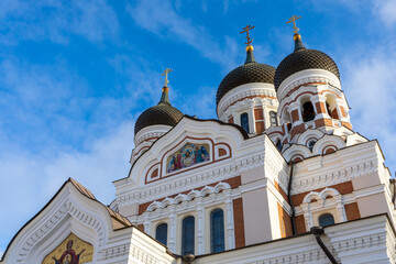 Fototapeta na wymiar Tallin Old Town. Alexander Nevsky Cathedral. Tallin the capital of Estonia. Baltic states. Europe.