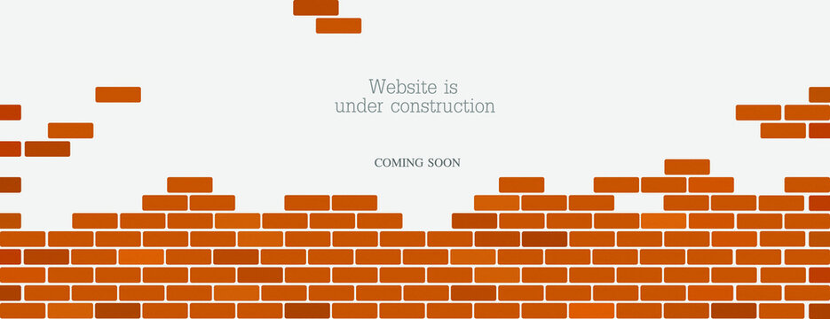 Website is under construction text and brick background.	