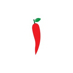 Red hot natural chili icon vector Illustration