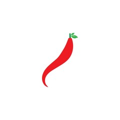 Red hot natural chili icon vector Illustration