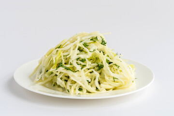 Healthy low calorie diet cabbage salad, close-up