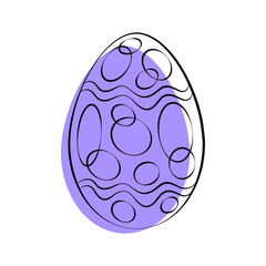 Easter contour egg with a pattern