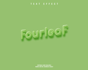 Text Effect Green Fourleaf