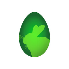 Easter egg with bunny