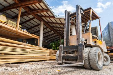 Forklift loader for warehouse fork lifter ready for work