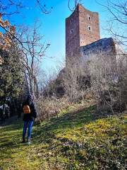 View on Romeo's castle in Montecchio Maggiore, Vicenza, Italy