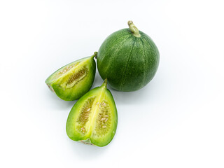 잘 익은 목색의 머스크 멜론