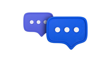 Blue chat bubbles. Concept of social media messages.