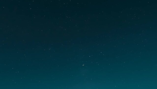 Night Starry Sky Background. Night View Of Natural Glowing Stars.
