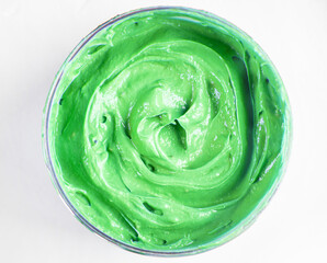 Cosmetic texture for face and body. Spa Selective focus.