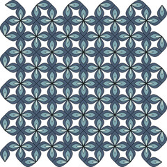 Aesthetically pleasing four-petal flower pattern for wallpaper, textil and decoration