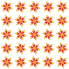 Colored Flowers Pattern