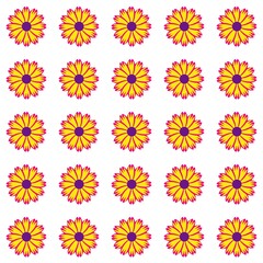 Colored Flowers Pattern