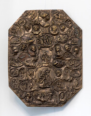 Antique bronze panel