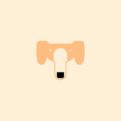 Head Pet Logo Design. Dog icon symbol. Vector art Illustration