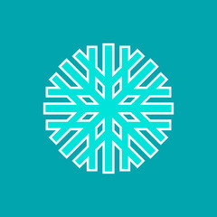 snowflake isolated on blue background