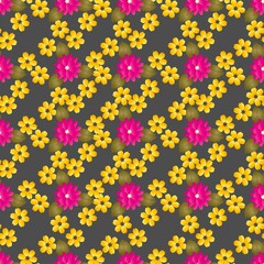 Colored Flowers Pattern