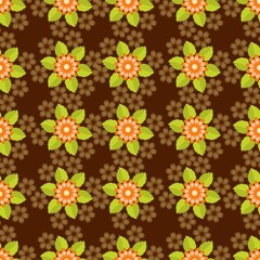 Colored Flowers Pattern