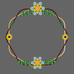 Colored Flowers Frame