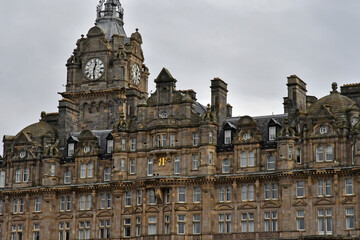 Fototapeta na wymiar Edinburgh,Scotland - october 21 2021 : old picturesque city