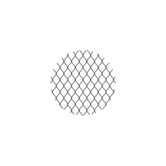 Mesh netting circle, sticker vector illustration
