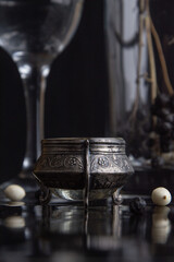 Still life with bottles