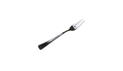 Two-pronged fork on a white background