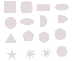 set of shape icon for design