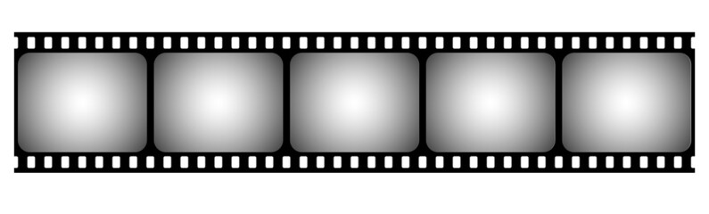 Cinema film strip. Blank retro filmstrip. Vector video recording movie concept