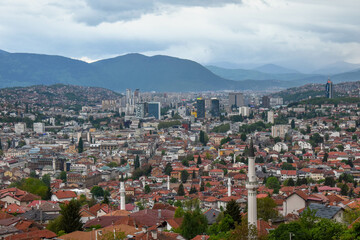 Fototapeta na wymiar View of Sarajevo from Vratnik