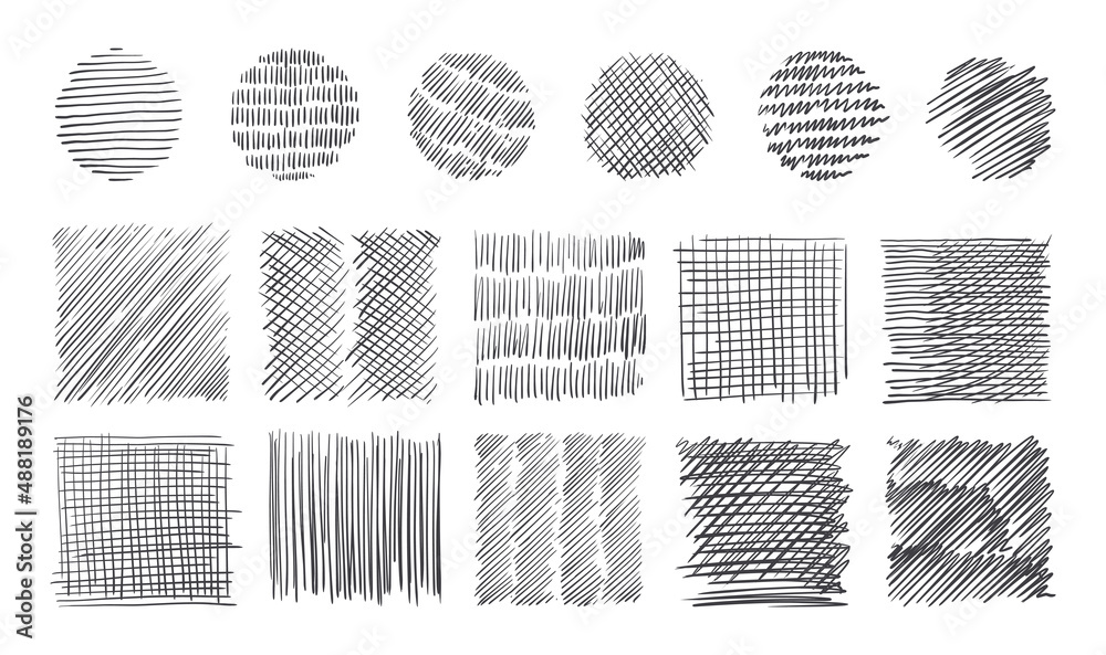 Poster pencil stroke pattern. pen doodle scrawl. hand drawn sketch texture with pen lines. cross or paralle