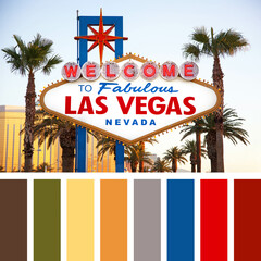 Welcome to Las Vegas palette with complimentary colour swatches