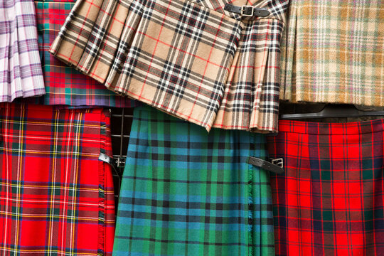Tartan kilts detail