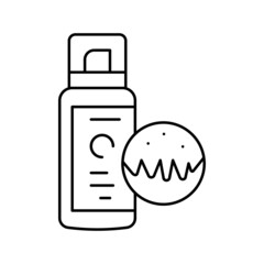 spray for animal wool line icon vector illustration