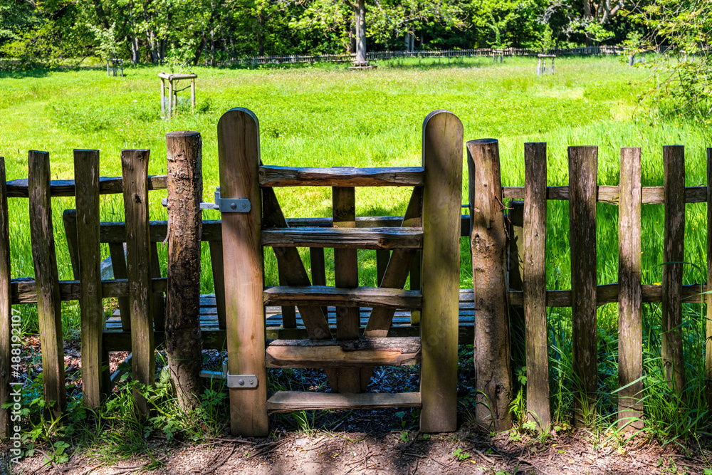 Sticker fence with gate