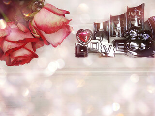 red roses valentine's day love background